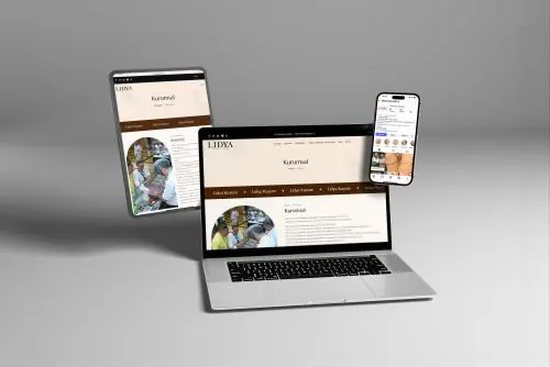 Lidya Alba Jewellery: web sitesi görünümü