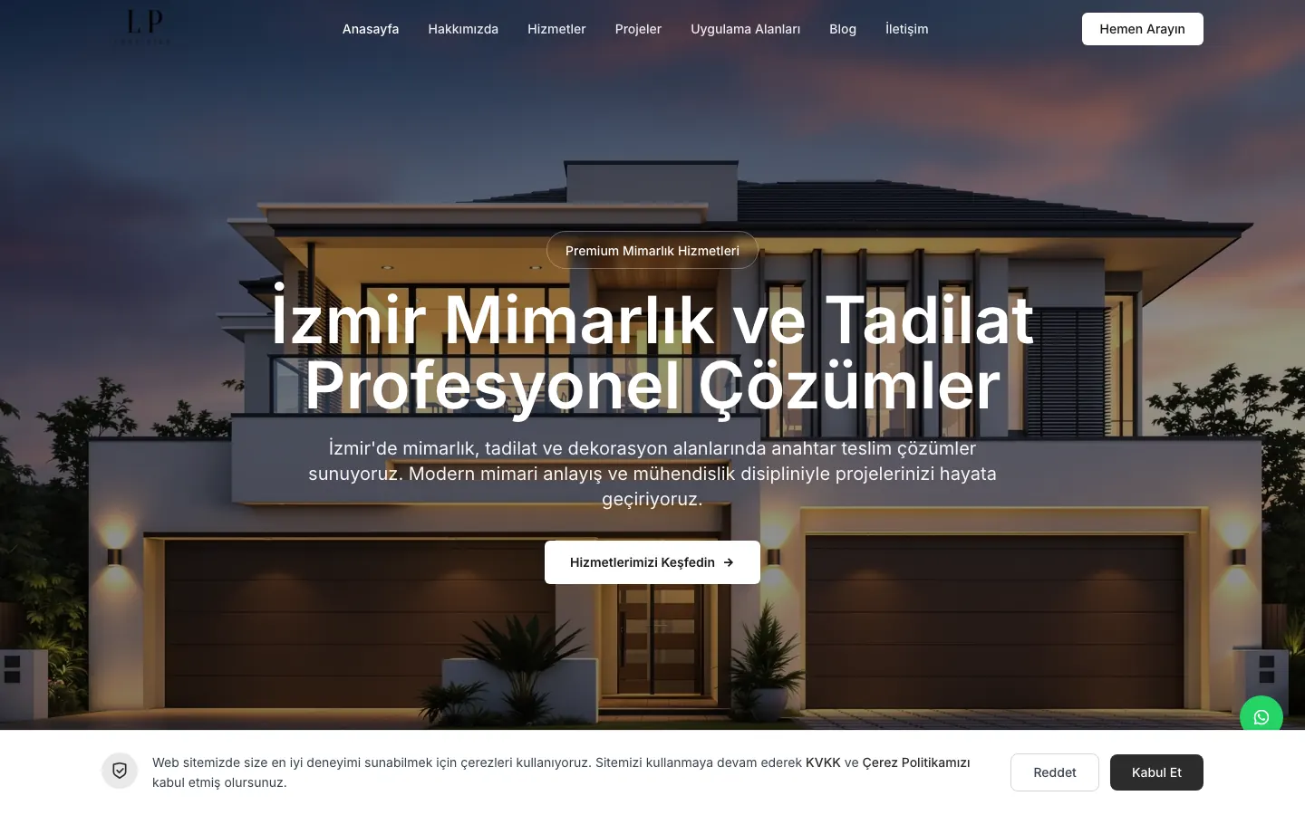 Loft Pier Yapı: web sitesi görünümü